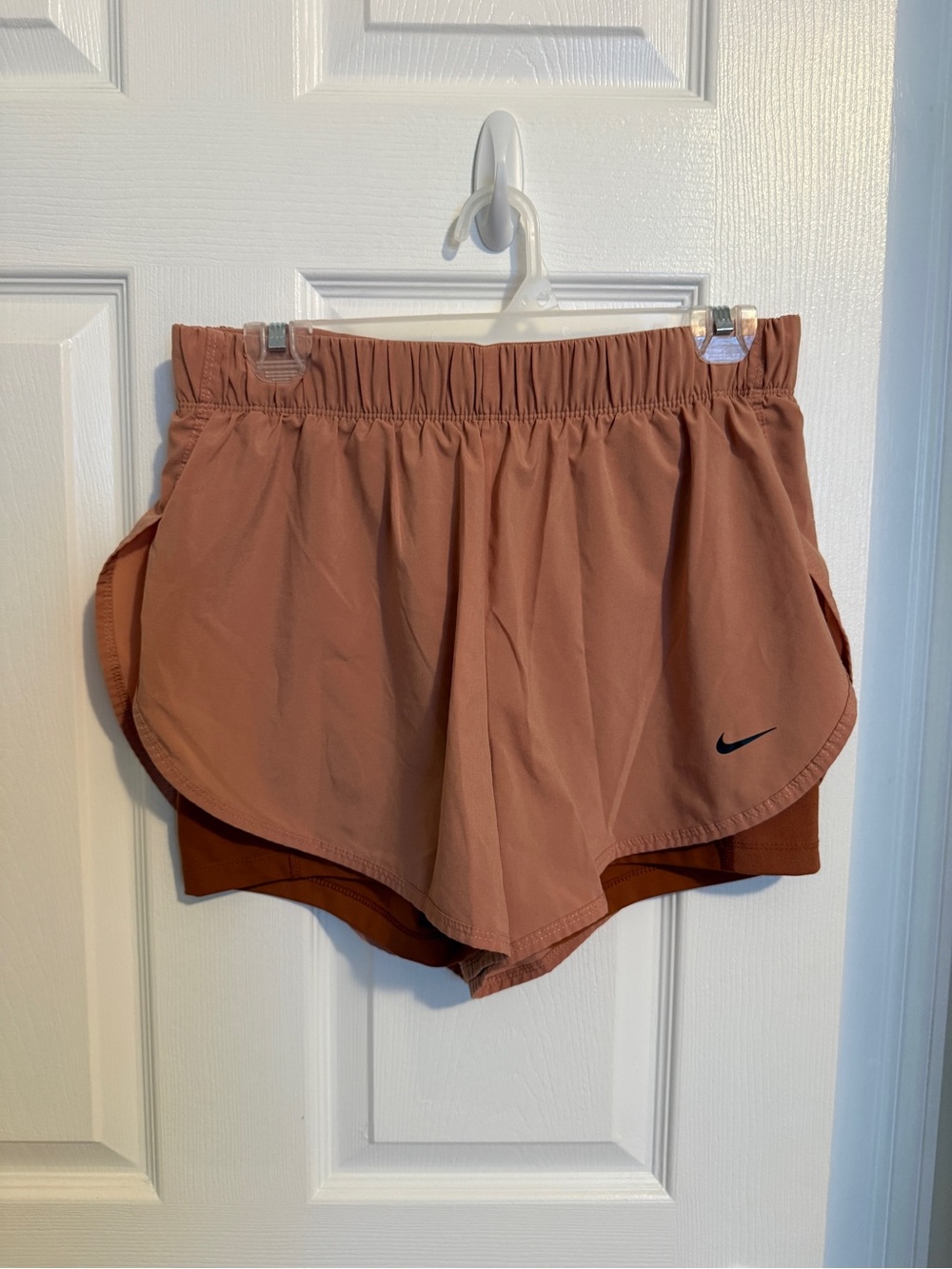 Nike Women's Dusty Rose Athletic Shorts with Built-In Liner
